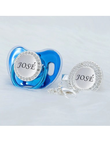 Attache-tétine personnalisée en bois & silicone – avec prénom | Volcaris