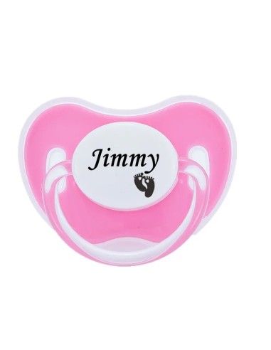 Attache-tétine personnalisée en silicone – Prénom gravé | Volcaris