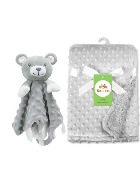 Set Bébé Prénom & Doudou – Couverture personnalisée et doudou assorti | Volcaris
