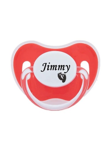 Attache-tétine personnalisée en silicone – Prénom gravé | Volcaris