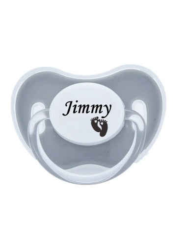 Attache-tétine personnalisée en silicone – Prénom gravé | Volcaris