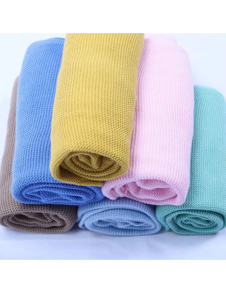 Couverture Bébé Personnalisée – Tricot Doux avec Prénom | Volcaris